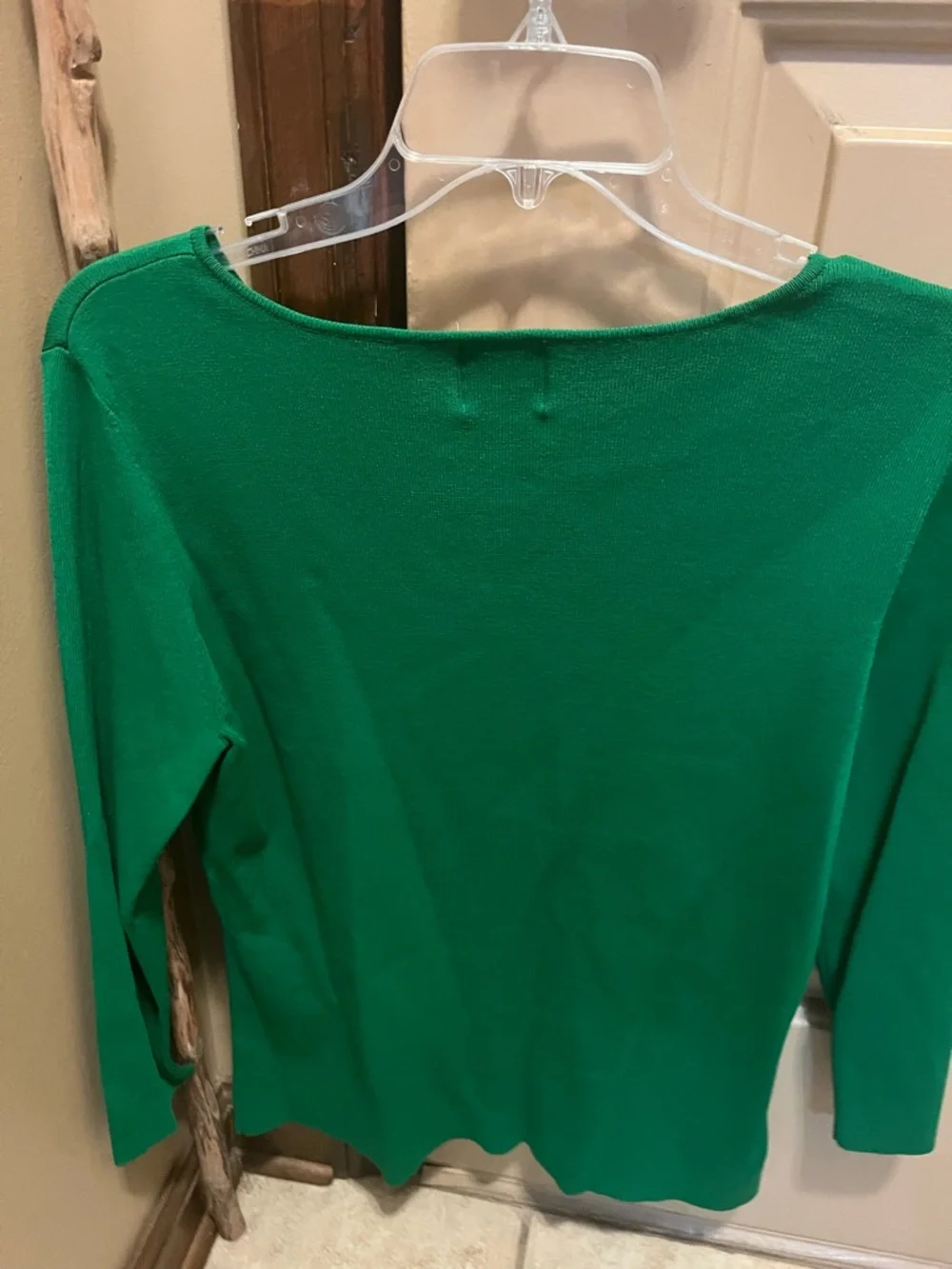 Ruby Rd. Emerald Green Embellished Keyhole Top - Picture 2 of 3